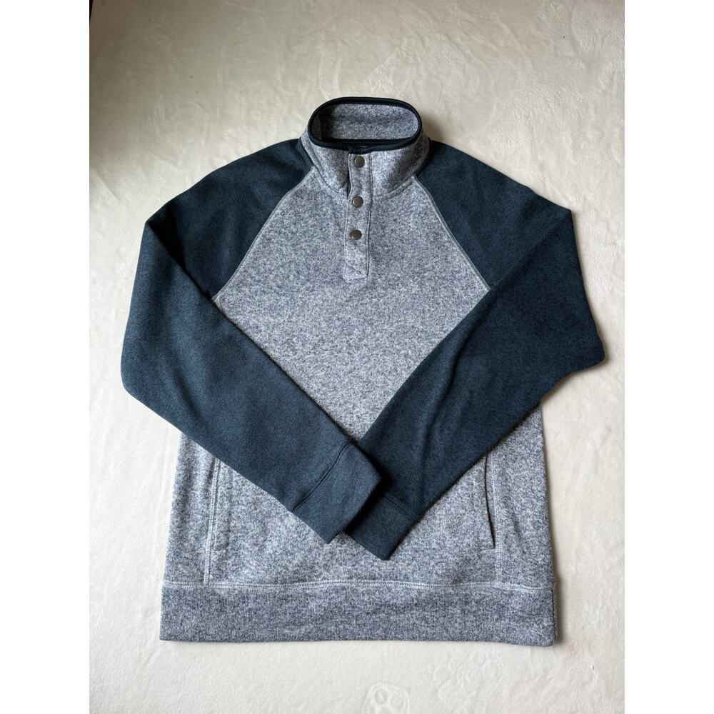 Sonoma Quarter Snap Goods For‎ Life Men's Medium Blue Pullover Front Pockets